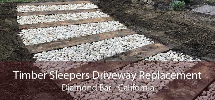Timber Sleepers Driveway Replacement Diamond Bar - California